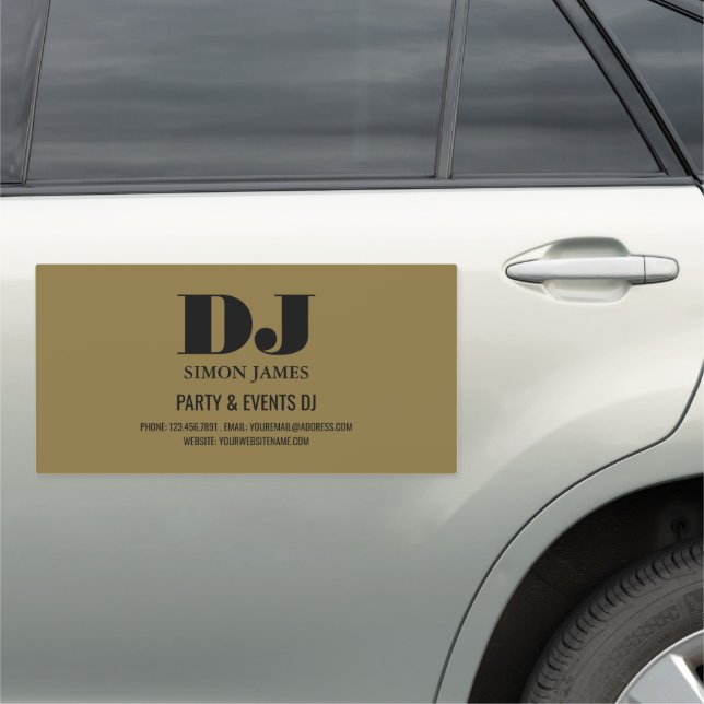 Stylish Professional DJ Car Magnet (In Situ)