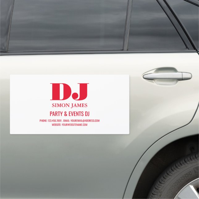 Stylish Professional DJ Car Magnet (In Situ)