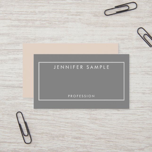 Stylish Professional Elegant Colors Modern Design Business Card (Front/Back In Situ)