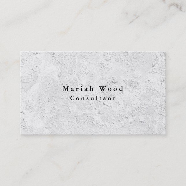 Stylish Professional Grey Wall Texture Trendy Business Card (Front)
