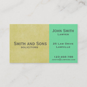 Stylish professional lawyer with two tone  color business card
