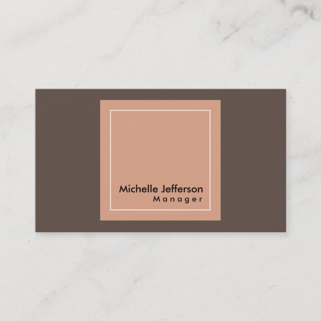 Stylish Professional Manager Minimalist Business Card (Front)