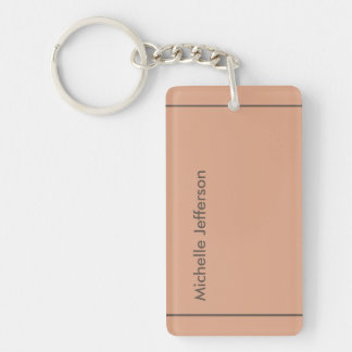 Stylish Professional Minimalist Add Name Keychain