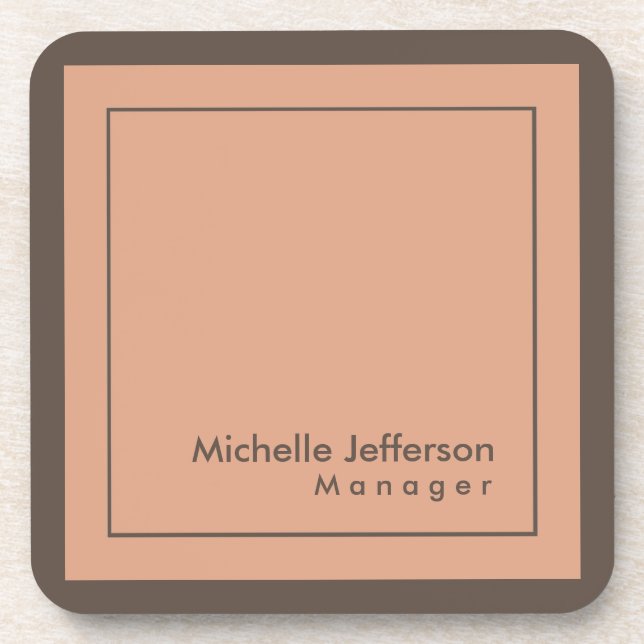 Stylish Professional Minimalist Beverage Coaster (Front)