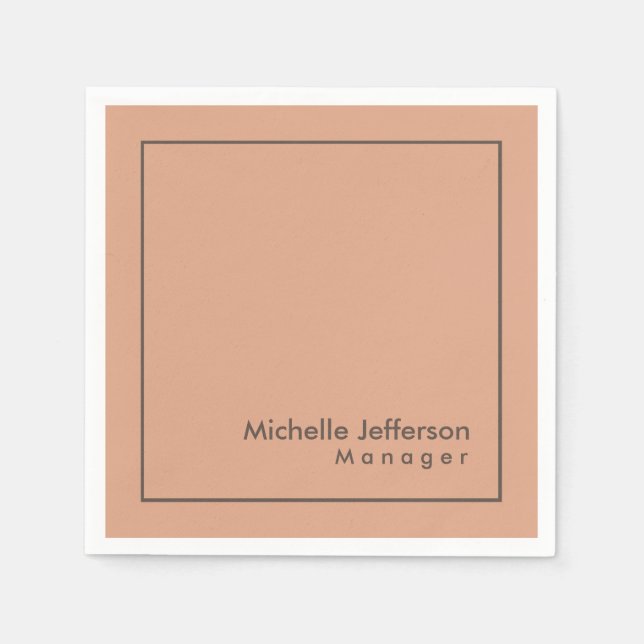 Stylish Professional Minimalist Napkins (Front)
