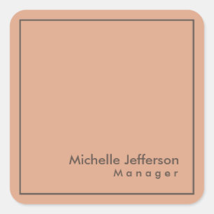 Stylish Professional Minimalist Square Sticker