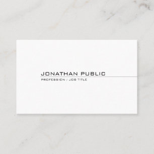 Stylish Professional Modern Chic Minimalist Plain Business Card
