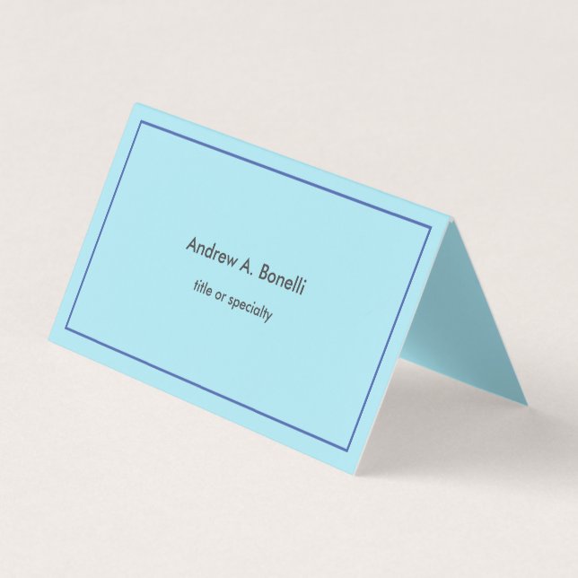 Stylish Professional Modern Light Blue Business Card (Front)