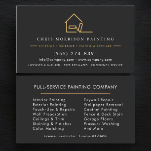 Stylish Professional Painter Business Card
