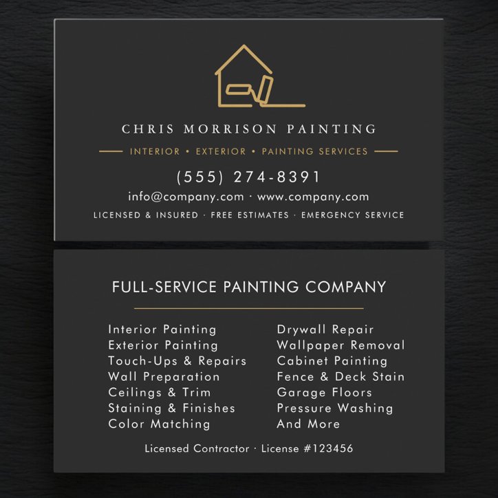 Stylish Professional Painter Business Card