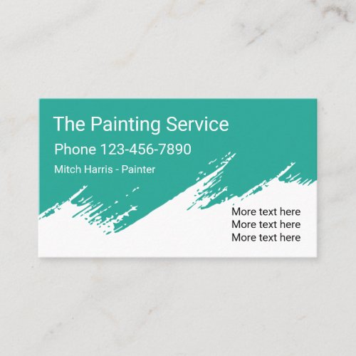 Stylish Professional Painter Design Business Card