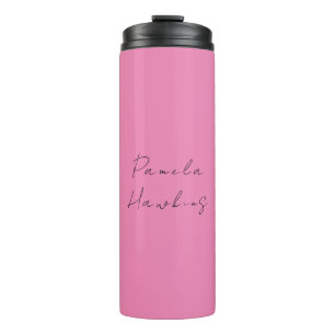 Stylish professional plain pink feminine thermal tumbler