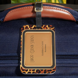 Stylish Professional Primal Instinct Leopard Print Luggage Tag