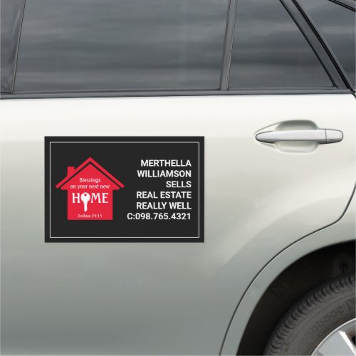Stylish Professional Realtor Real Estate Agent Car Magnet