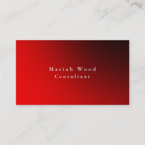 Stylish Professional Red White Modern Business Card