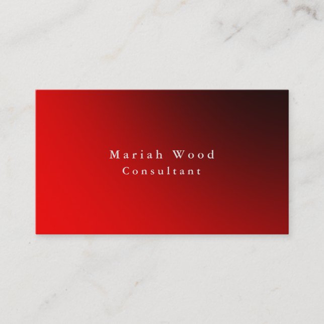 Stylish Professional Red White Modern Business Card (Front)