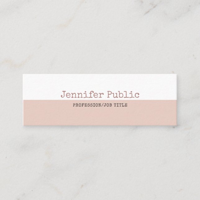 Stylish Professional Special Elite Design Modern Mini Business Card (Front)
