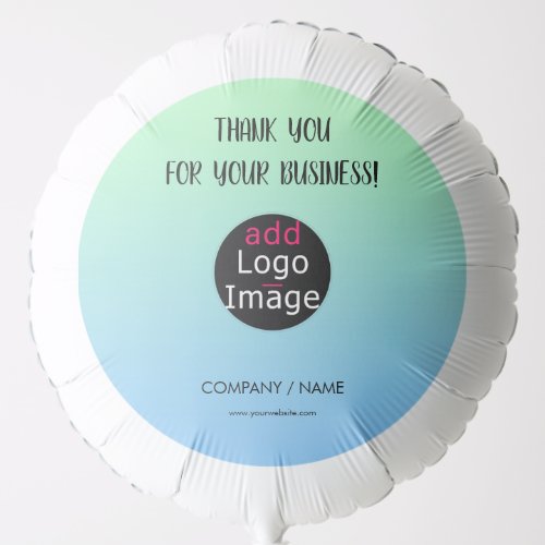 Stylish Professional Thank You Custom Gradient  Balloon