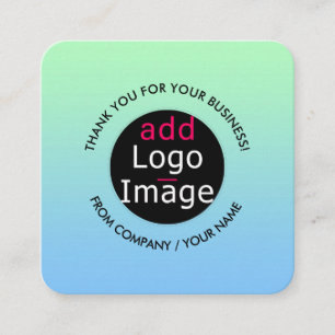 Stylish Professional Thank You Custom Gradient Enclosure Card