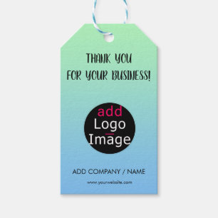 Stylish Professional Thank You Custom Gradient Gift Tags