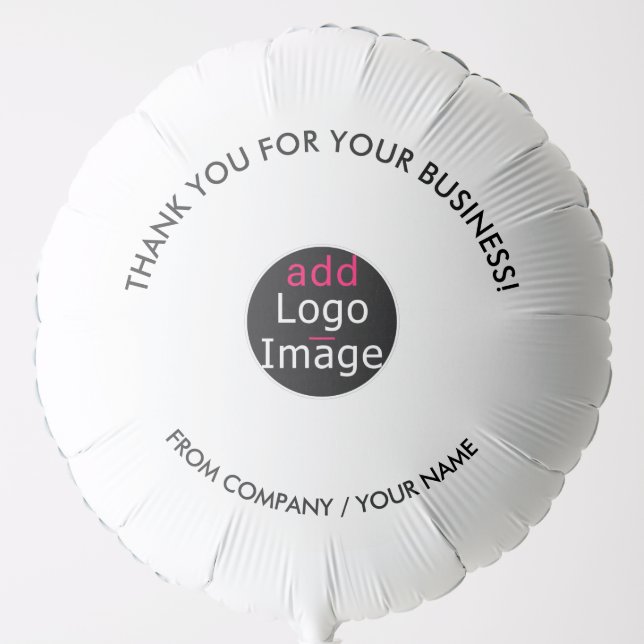 Stylish Professional Thank You Customized White  Balloon (Front)