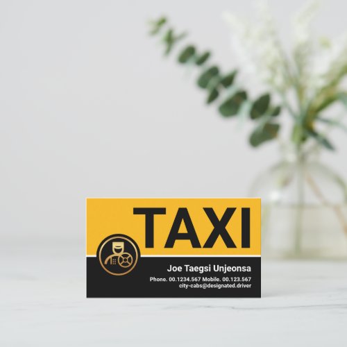 Stylish Professional Yellow Taxi Car Business Card