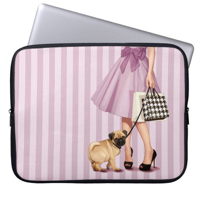 Stylish promenade laptop sleeve (Front)