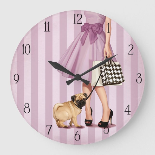 Stylish promenade large clock (Front)