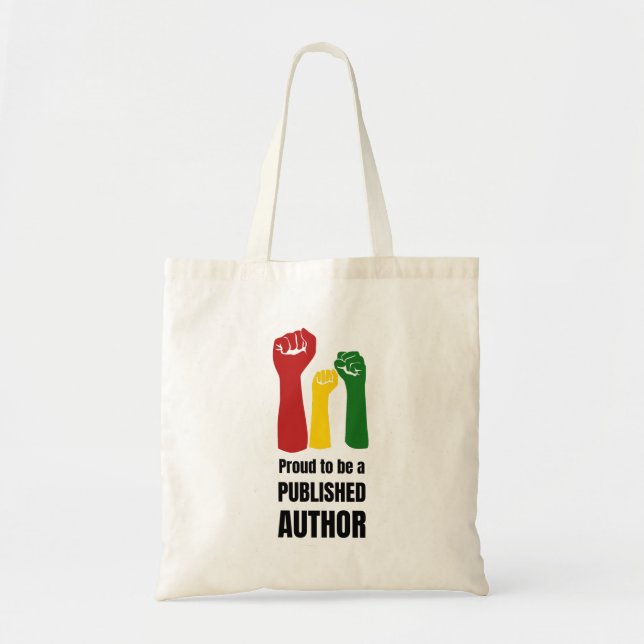Stylish PROUD BLACK AUTHOR Tote Bag (Front)
