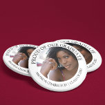 Stylish Proud Of Our Graduate | Photo  Button<br><div class="desc">A simple yet elegant graduation button personalized with your favorite photograph of your graduate and typography that reads 'proud of our graduate' their class and their name.</div>