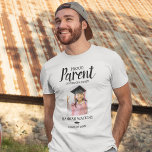 Stylish Proud Parent Kintergarten Graduation T-Shirt<br><div class="desc">This stylish kids graduation tshirt is perfect for the parents, aunts, uncles, brothers, sisters and grandparents of the graduate. Featuring a photo of the graduate, their name and year of graduation. All text is easily edited, the font styles can be changed by clicking on the customize further link after personaling....</div>