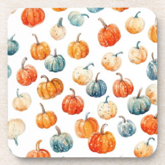 Stylish Pumpkins Beverage Coaster