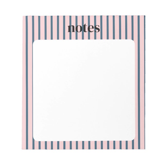 Stylish Purple and Blue Customizable Stationary Notepad (Front)