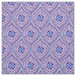 Stylish Purple and Blue Traditional Ogees Fabric