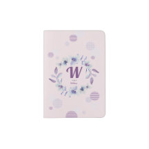 Stylish Purple and Pink Watercolor Floral Wreath