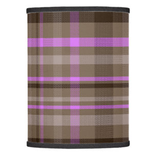 Stylish Purple, Black and Gray Twill Plaid Pattern Lamp Shade