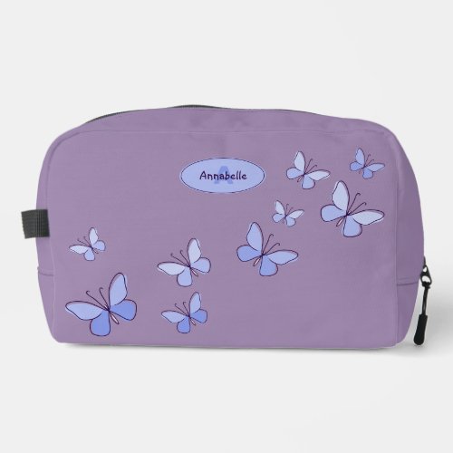Stylish Purple Blue Butterfly Kaleidoscope Violet Dopp Kit