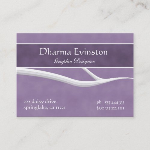 Stylish Purple Business Card