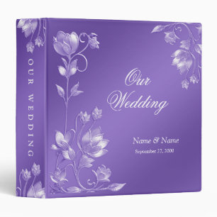 Stylish Purple Floral Album Binder