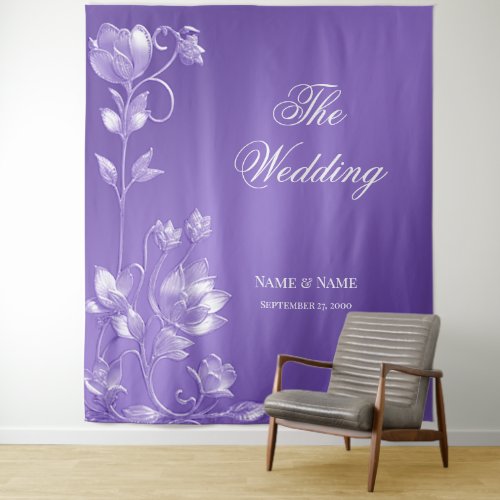 Stylish Purple Floral Backdrop