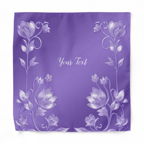 Stylish Purple Floral Bandana