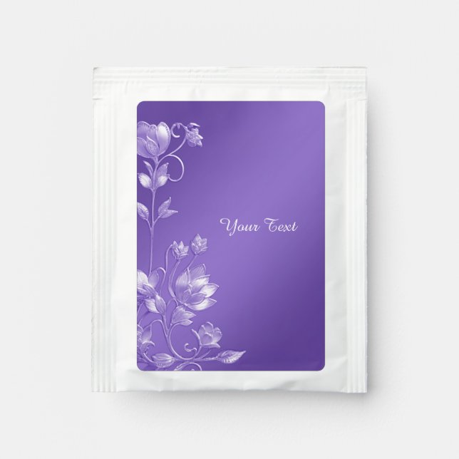 Stylish Purple Floral Drink Mix (Front)