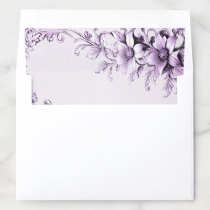 Stylish Purple Flowers Envelope Liner