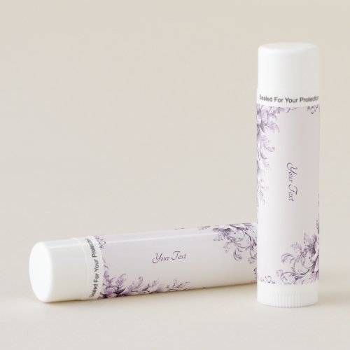 Stylish Purple Flowers Lip Balm