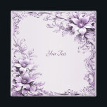 Stylish Purple Flowers Magnet<br><div class="desc">Beautiful Stylish Purple Flowers Magnet</div>