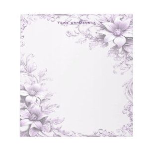 Stylish Purple Flowers Notepad