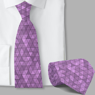 Stylish purple geometric modern pattern neck tie