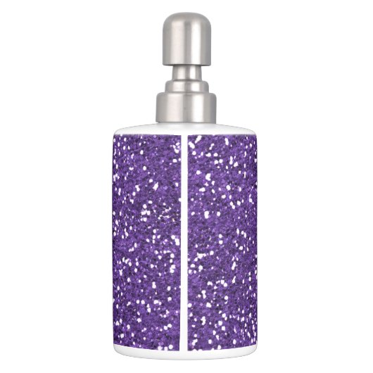 Stylish Purple Glitter Bathroom Set (Back)