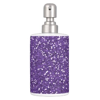 Stylish Purple Glitter Bathroom Set