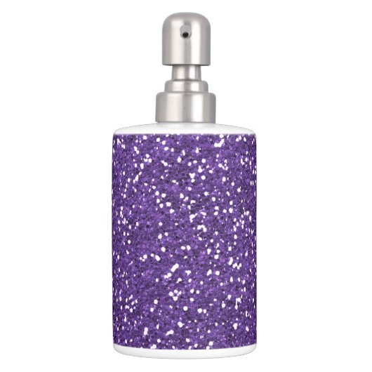 Stylish Purple Glitter Bathroom Set (Front)